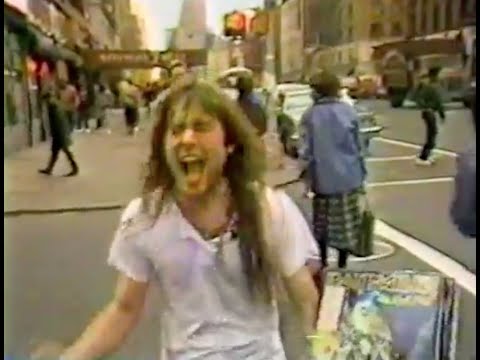 Iron Maiden - Bruce sells Live after Death on the streets of NYC - 1985 tour