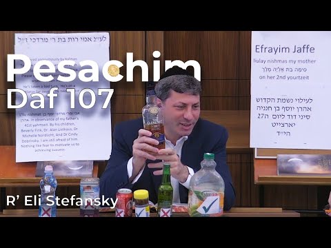 Daf Yomi Pesachim Daf 107 by R’ Eli Stefansky