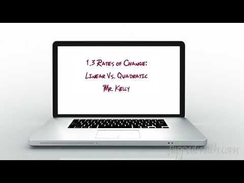 AP Precalculus – 1.3 Rates of Change Linear and Quadratic Functions