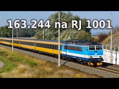Vláčkaři jsou u toho | ČD 163 244-7 na RJ 1001! (4. 10. 2021)