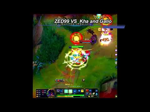 ZED99 VS Kha and Galio #shorts