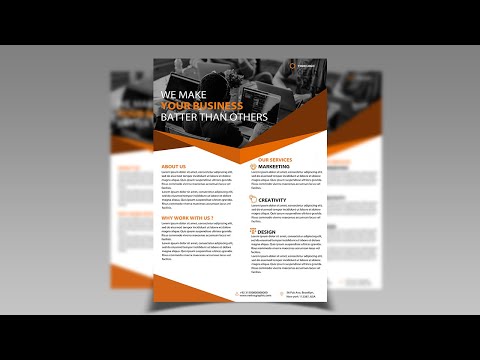 Easy Flyer Design Tutorial Creative A4 Flyer Design Photoshop CC Tutorial Vertex Graphic