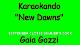 Karaoke internazionale - New Dawns - Gaia Gozzi ( Lyrics )
