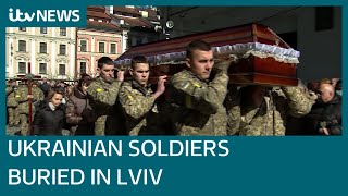 The loved ones left behind in Lviv as Ukraine&#39;s military death toll builds | ITV News