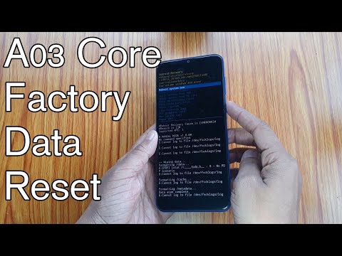 Samsung Galaxy A03 Core Factory Data Reset, Recovery Mode
