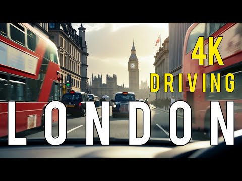 London Streets in 4K | Relaxing Dashcam Drive Through the City Center