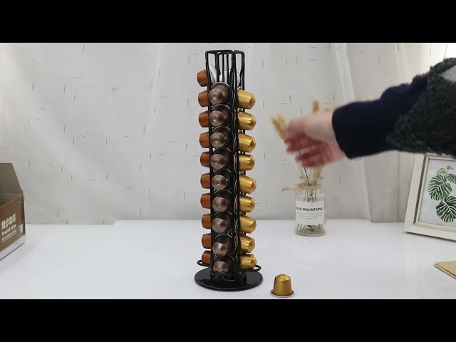 Vídeo relacionado con NewGround Designs - Soporte para cápsulas Nespresso (40 cápsulas) - Dispensador de cápsulas - Soporte para cápsulas