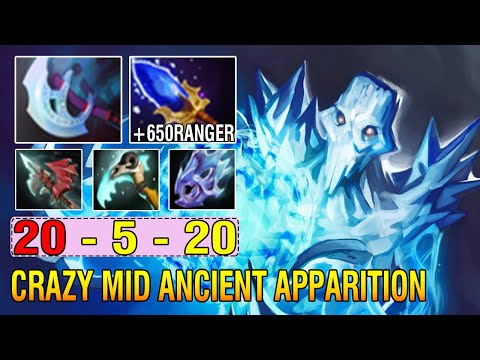 Machine Gun [Ancient Apparition] Mid Aghanim's Scepter + Max Attack Speed Build Unlimited Freeze DPS