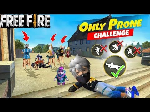 Hardest challenge Ever youtuber & Only PRONE challenge Snake 🐍 in free fire 😂