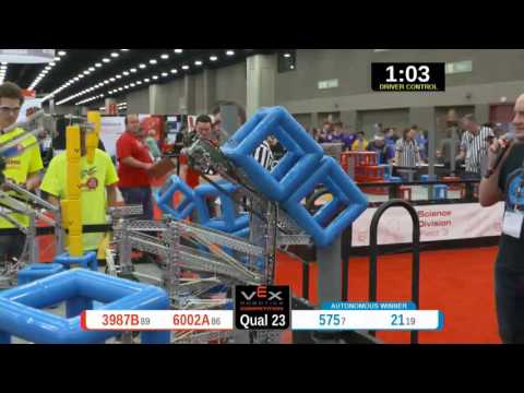 2015 VRC Sci Q23 - 3987B 6002A vs 575 21 - 20 to 80 - VEX Worlds 2015 - Science Division
