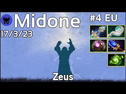 Midone [Secret] plays Zeus!!! Dota 2 7.19