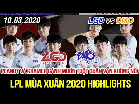 [LPL 2020] LGD vs DMO Game 1 Highlights | Peanut và Kramer gánh tuột quần khi bị dẫn quá xa