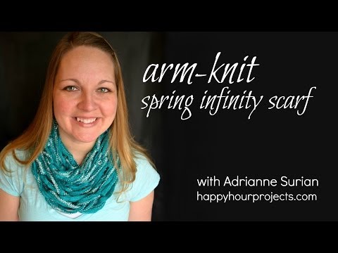 Arm Knit Spring Infinity Scarf