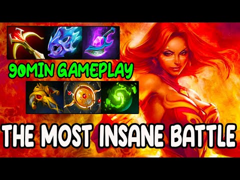 90MIN TEAM FIGHT [ Lina ] THE MOST INSANE BATTLE - DOTA 2 GAMEPLAY