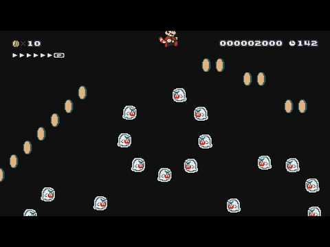 Leaf of Faith: Ghost House by Tavo - SUPER MARIO MAKER - NO COMMENTARY 1bi