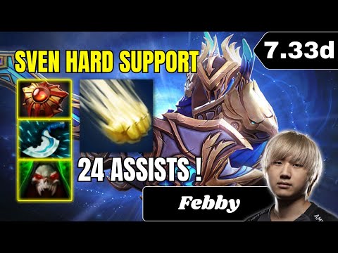 PATCH 7.33d - Febby Sven Hard Support Gameplay - Dota 2 Full Match Gameplay
