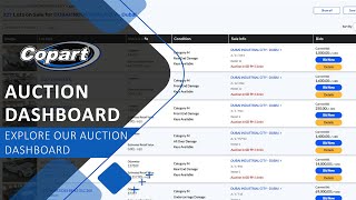 Copart MEA Tutorial ⏐ Auction Dashboard