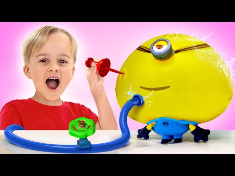 Cool Science Experiments with inflatable toys