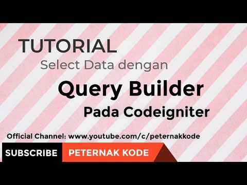 📈 Tutorial Query Builder Codeigniter Video