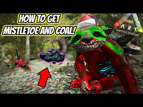 HOW TO GET COAL AND MISTLETOE IN THE WINTER WONDERLAND EVENT!! || Ark Survival Evolved!!