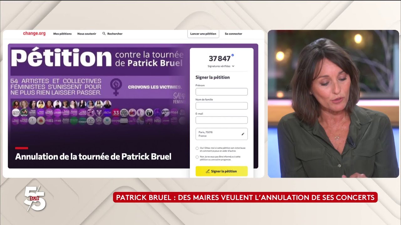 Patrick Bruel : des maires veulent l’annulation de ses concerts  - Le 5/5 d’Amandine Bégot