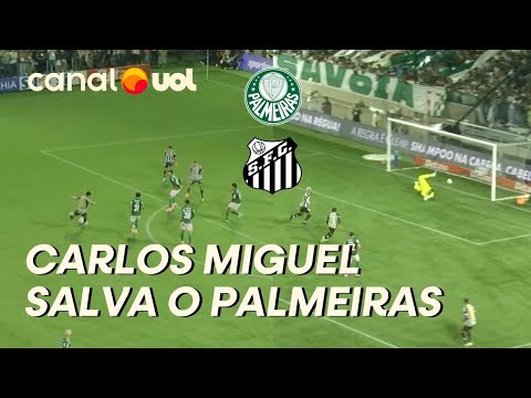 PALMEIRAS X SANTOS: CARLOS MIGUEL FAZ BOA DEFESA E GARANTE VITÓRIA DO VERDÃO