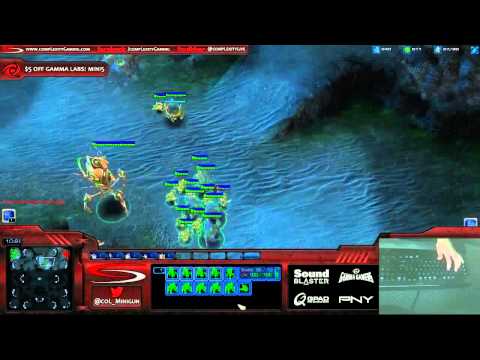 Minigun's Immortal Drop against Map Hacker (Gerudo) - Starcraft 2 Ladder