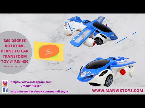 Multicolor flying car 360 degree rotation car to auto plane ...