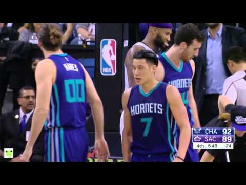 Jeremy Lin's Offense & Defense Highlights 2016-01-26 Hornets VS Kings