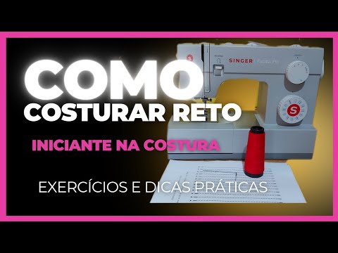 Part of a video titled COMO COSTURAR RETO NA MÁQUINA DOMÉSTICA SINGER ...