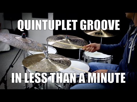 Quintuplet Groove in less than a Minute - Daily Drum Lesson