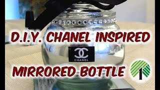 D.I.Y  Chanel Inspired Mirrored Effect Bottle -  Dollar Tree - Pt 1