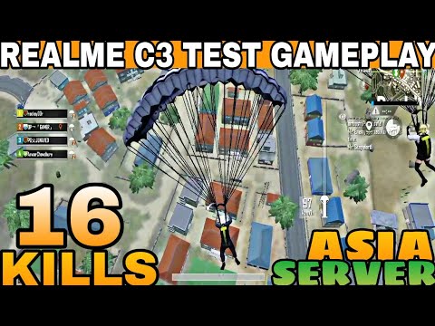 REALME C3 TESTING GAMEPLAY SMOOTH + ULTRA 16 KILLS PUBG MOBILE