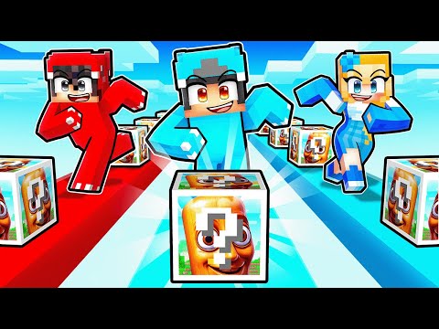Playing a BRAINROT LUCKY BLOCK RACE In Minecraft!
