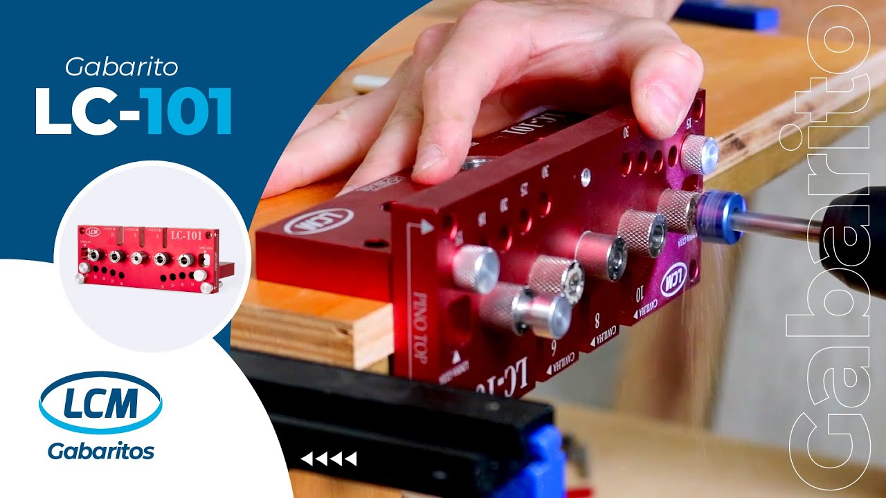 Furação perfeita de Cavilha e Minifix em projeto de Guarda Roupas com o Gabarito LCM LC-101