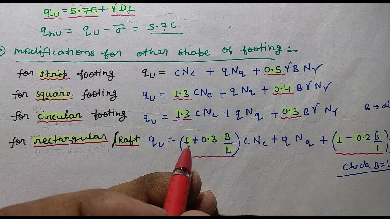 Terzaghi's Bearing Capacity Theory In Hindi🔥