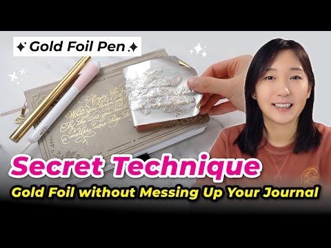 How I Did Gold Foil Calligraphy Lettering on My Journal Cover