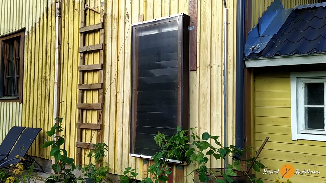 Solar air heater (furnace) at Beyond Buckthorns / Suomi / Finland