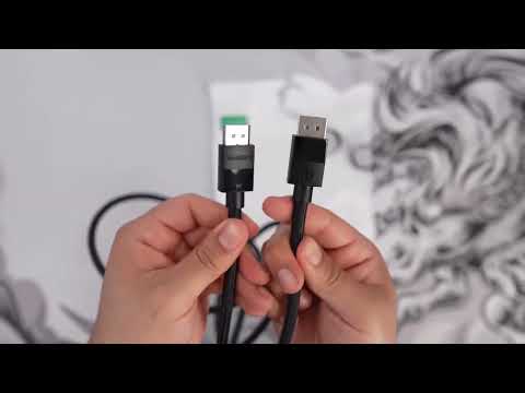 Кабель DisplayPort Ugreen DP114 v1.4 8K 5 м нейлоновый без фиксаторов черный - фото 3 - id-p1980182411