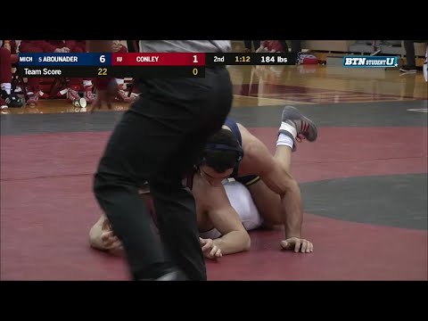 Big Ten Wrestling: 184 LBs - Michigan's Domenic Abounder vs. Indiana's Norman Conley
