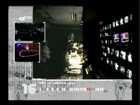U2 "with or without you" live Boston 2001 with control room perspective.
