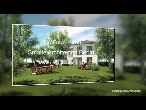 Visualisierung einer modernen Stadtvilla in Massivbauweise