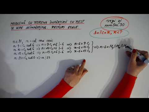mm5m.38  Problema cu teorema impartirii cu rest, se cere deimpartitul, resturi egale