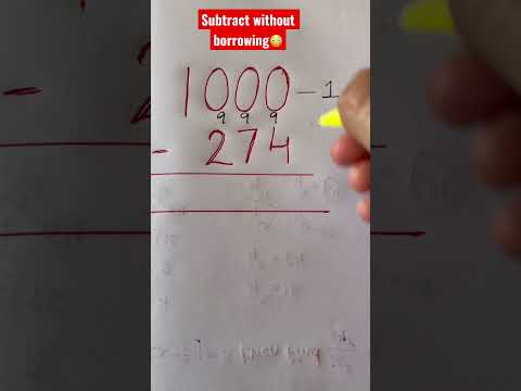 Subtract without borrowing #math #tutor #mathtrick #learning #subtraction #borrowing #1000