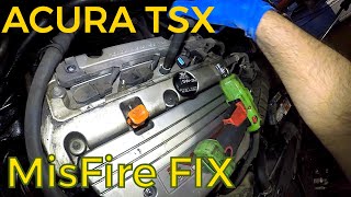 Diagnose Misfire on Acura TSX, TL or 2.5L Honda Engines