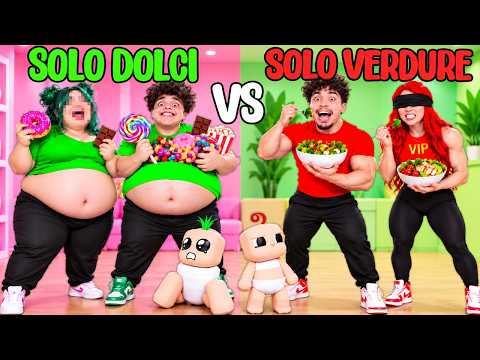 FAMIGLIA SOLO DOLCI vs FAMIGLIA SOLO VERDURE ADOTTANO MIRKO e GINO.. (Brookhaven)