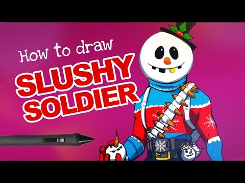 how to draw fortnite skins slushy soldier - trog fortnite drawing