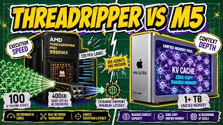 AMD Threadripper Pro 9995WX vs Apple M5 Ultra | Running 100 AI Trading Bots