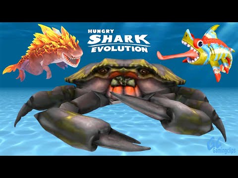 MAGMAJIRA vs Giant CRAB vs SHARKELEON! Hungry Shark Evolution