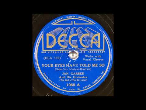Jan Garber & his orchestra - Your Eyes Have Told Me So (1936)